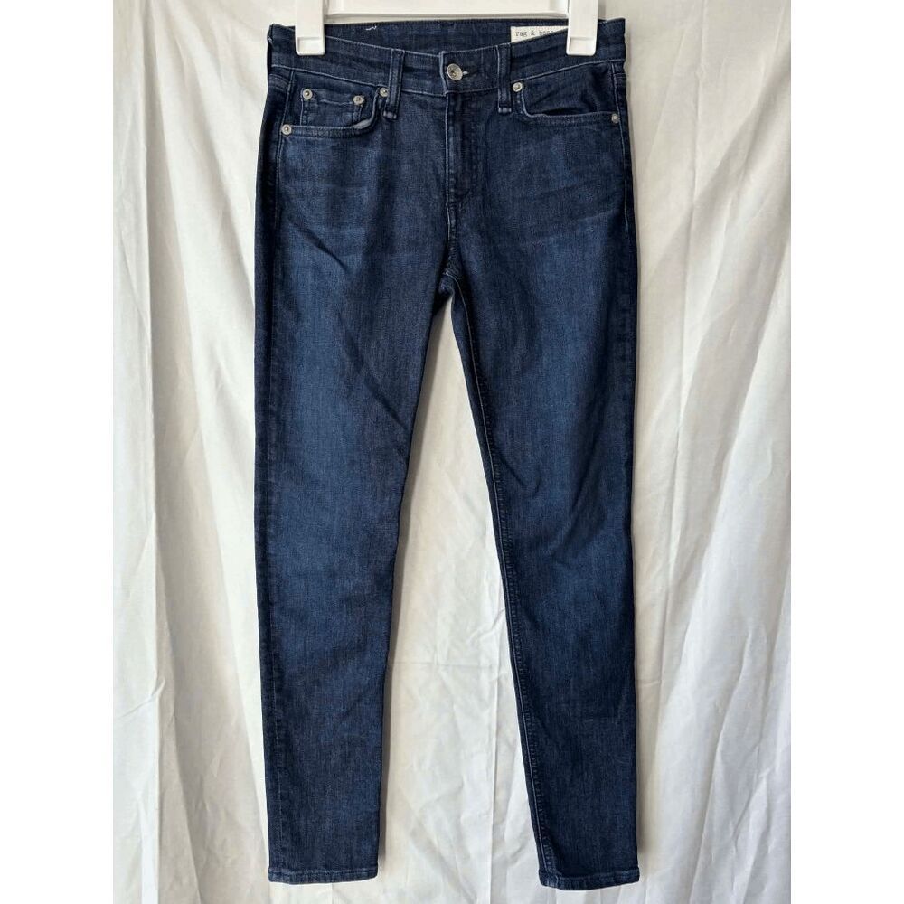 Rag and Bone Cate Mid Rise Ankle Skinny Dark Wash Jean Womens Size 24